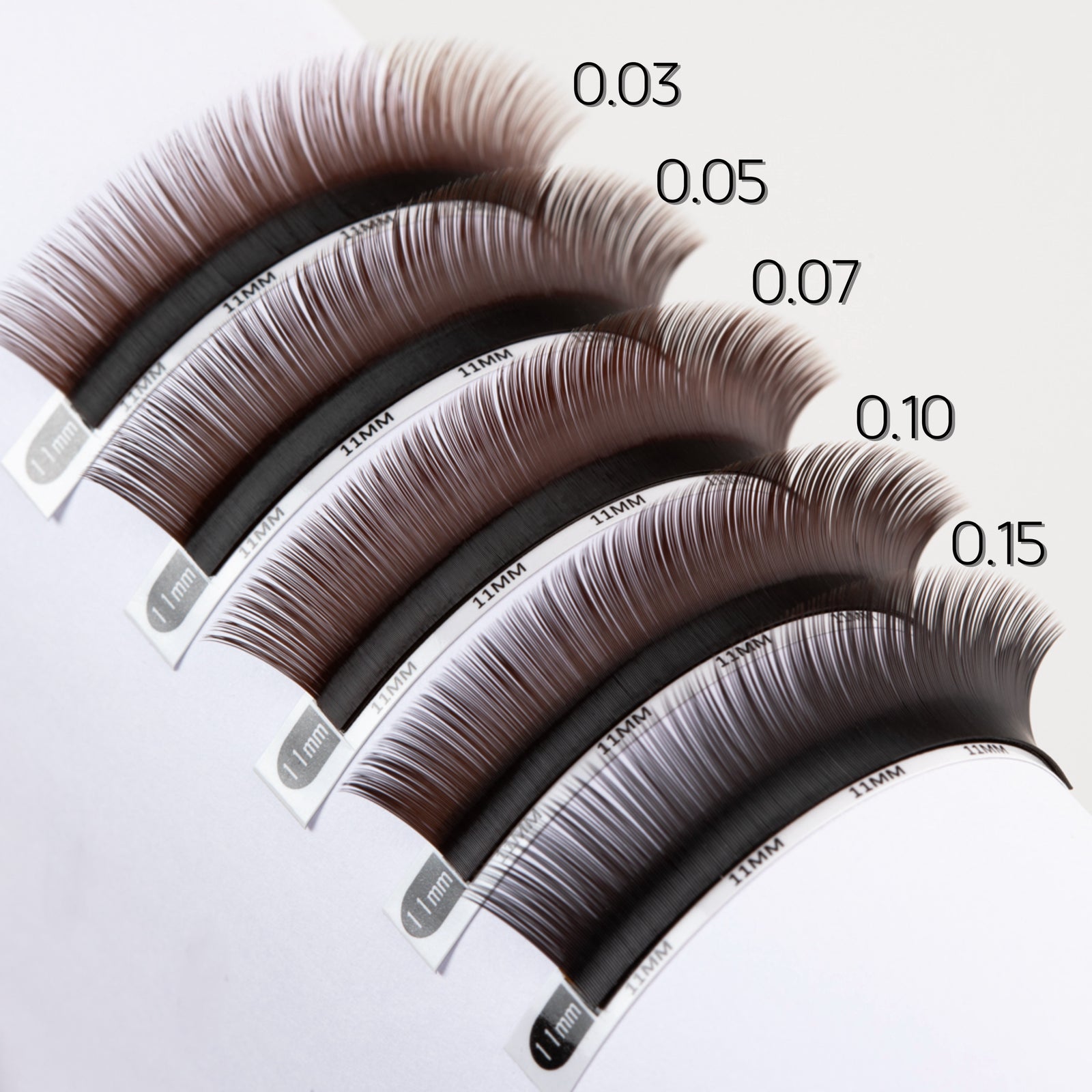 Schwarzbraune Wimpern - Ristretto Collection 0,05 Einzelwimpern
