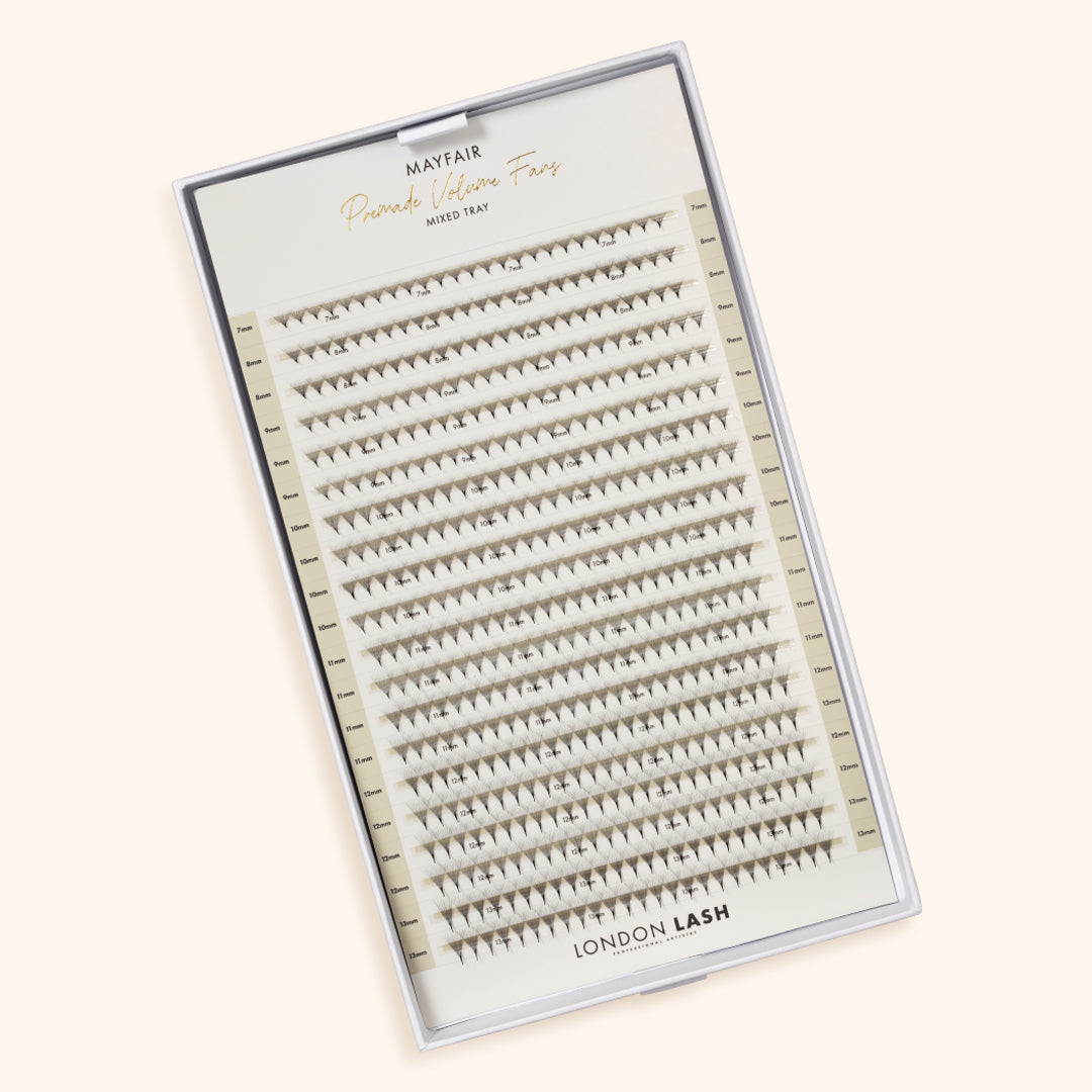 Pestanas Pré-feitas Estreitas Mayfair 14D 0.03 500 leques - Comprimentos Mistos