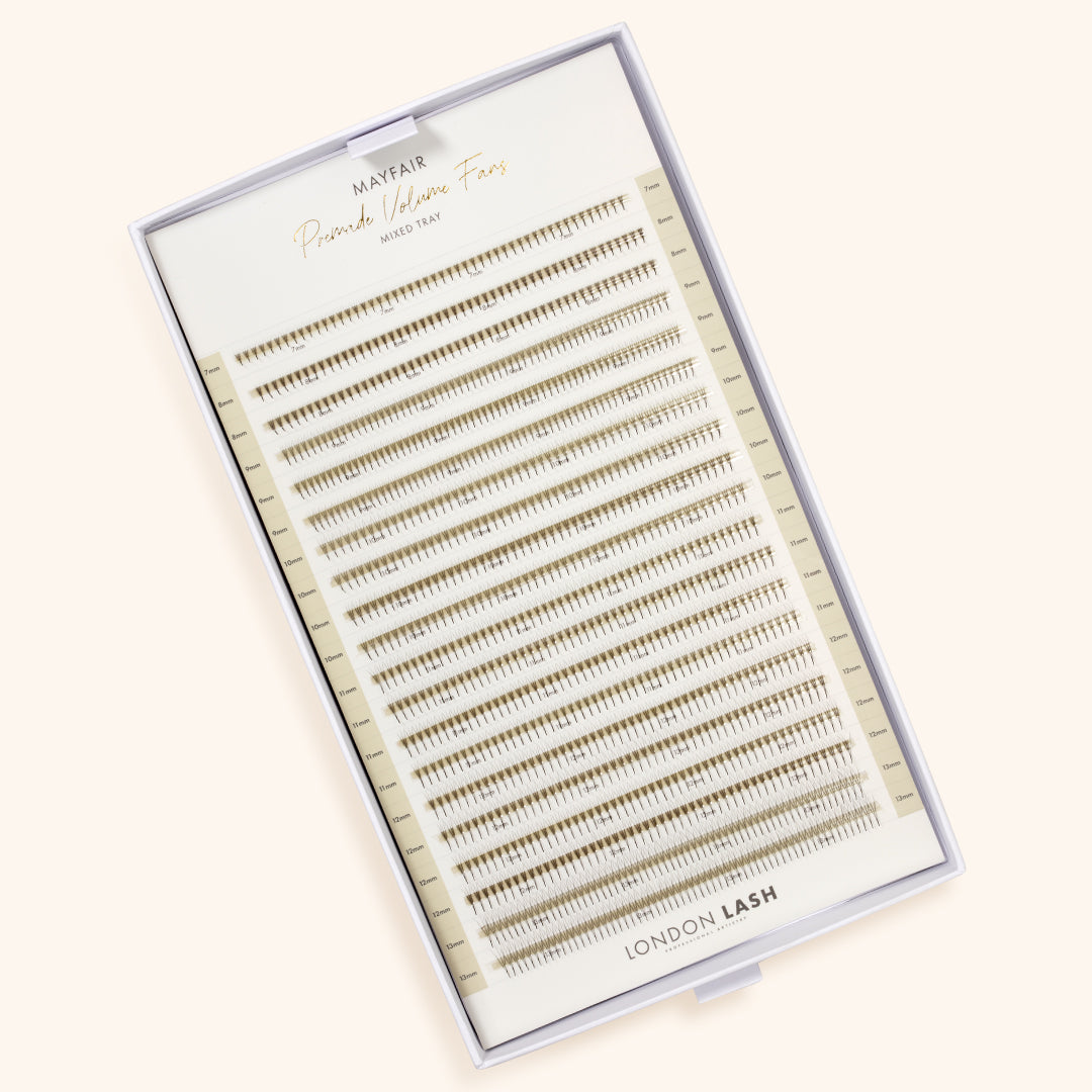 Pestanas Pré-feitas Estreitas Mayfair 3D 0.07 1000 leques - Comprimentos Mistos