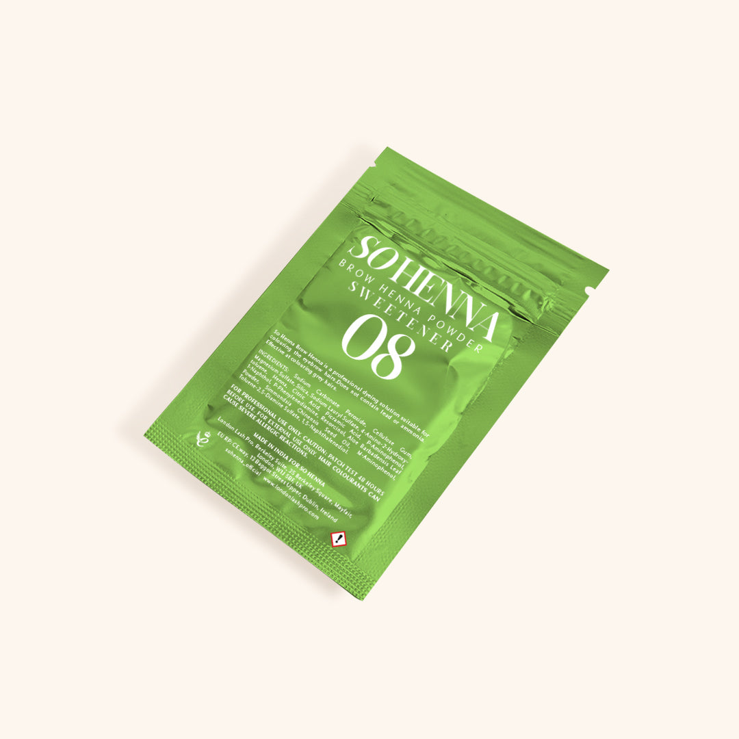 Pó para sobrancelhas SO HENNA, sachê de 1g